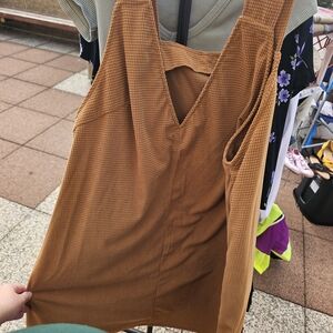 SHEIN Brown Checkered Dress